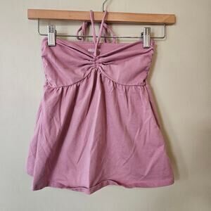 Hollister Pink Babydoll Halter Top, Size XS Stretch Girly Y2K Coquette Tube